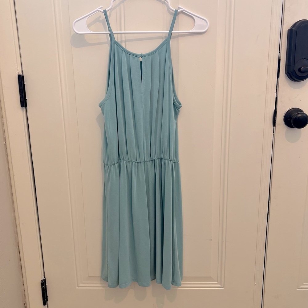 Coral blue cinched dress